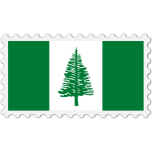 Norfolk Islands Flag Stamp Favicon 