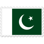 Pakistan Flag Stamp Favicon 