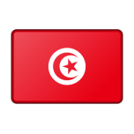 Tunisia Flag Bevelled Favicon 