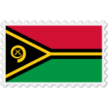 Vanuatu Flag Stamp Favicon 