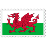 Wales Flag Stamp Favicon 