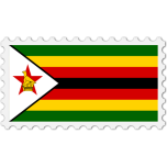 Zimbabwe Flag Stamp Favicon 