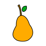 A Less Simple Pear Favicon 