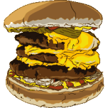 Fast Food Triple Cheeseburger Favicon 