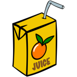 Orange Juice Box Drink Favicon 