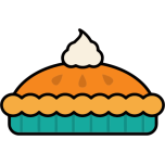 Pumpkin Pie With Whipped Cream Favicon 