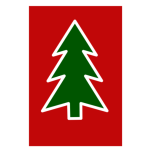 Simple Christmas Tree With Background Favicon 