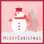 Snowman Merry Christmas Card Favicon 
