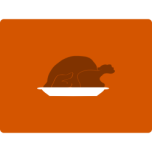 Turkey Platter Minimal Favicon 
