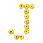 Floral Alphabet J Favicon 