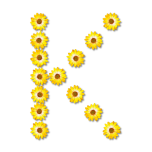Floral Alphabet K Favicon 