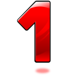  Glossy Number  One   Favicon Preview 