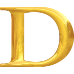 Gold Typography D Favicon 
