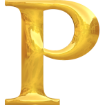 Gold Typography P Favicon 