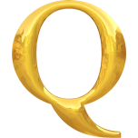 Gold Typography Q Favicon 