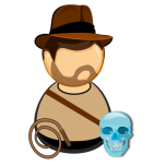  Adventurer In A Hat With A Whip And Glass Skull   Favicon Preview 